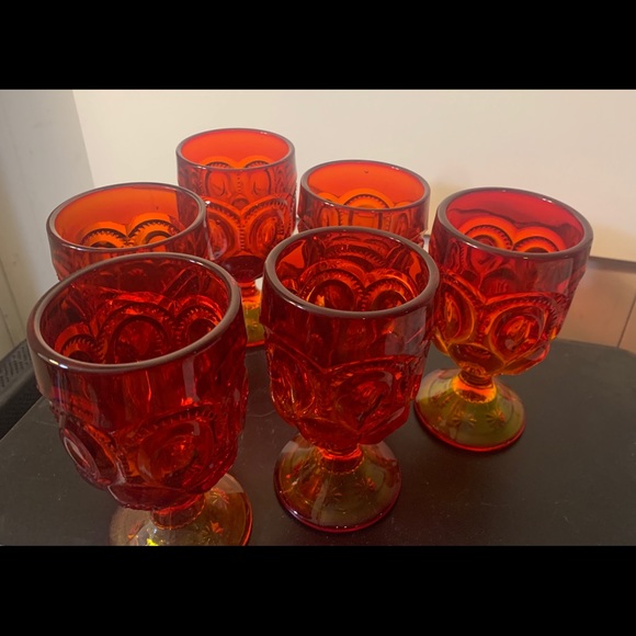 Moon and Star Amberina Goblets $15 each - Picture 1 of 1